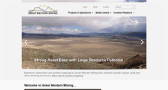 Desktop Screenshot of greatwesternmining.com