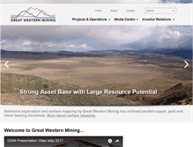 Tablet Screenshot of greatwesternmining.com